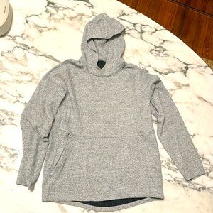 Lululemon - Textured Double Knit Cotton Hoodie - size M - heathered medium grey